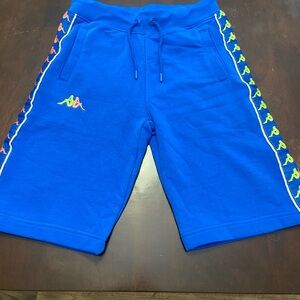 Kappa Blue Athletic Shorts with Signature Side Stripe